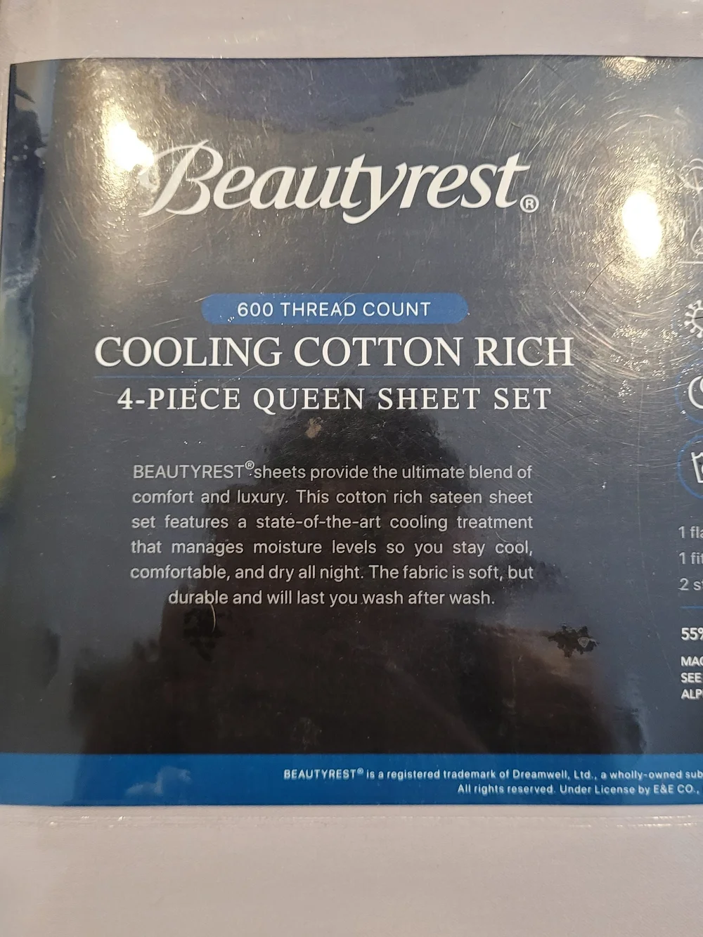 Beautyrest Alpha Cotton Gray Sheet Set 600 Thread Count
